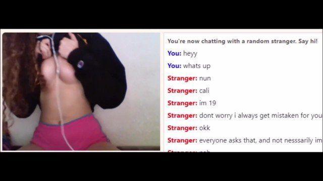 Omegle girl almost gets caught