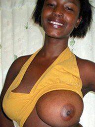 African ebony black girls boobs