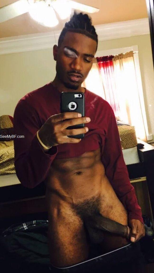 Naked black guy selfie