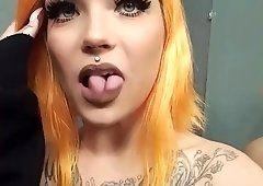 Teach recomended in Blowjob cheek tongue