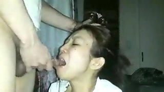 Wifes japanese blowjob dick and facial