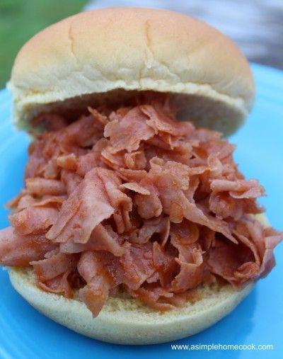 Shaved ham bacon recipe