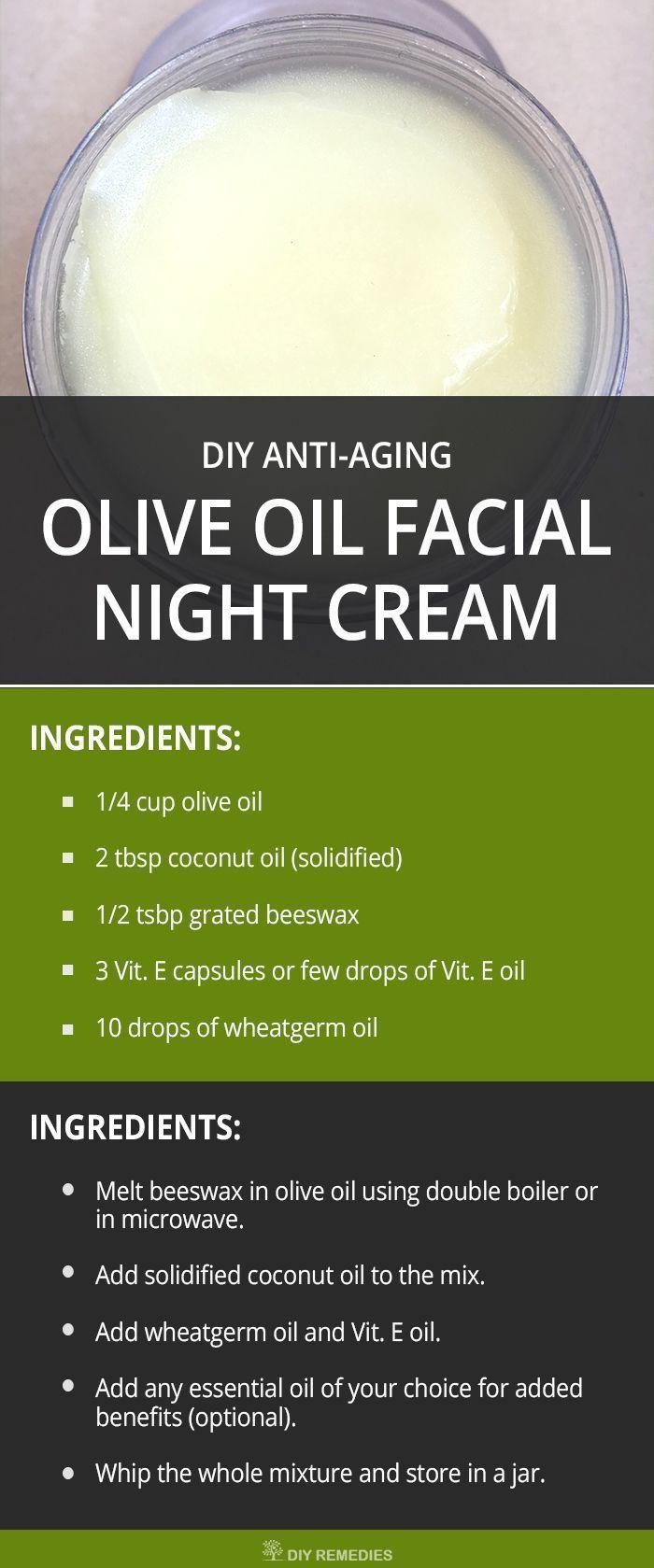Olive oil facial products