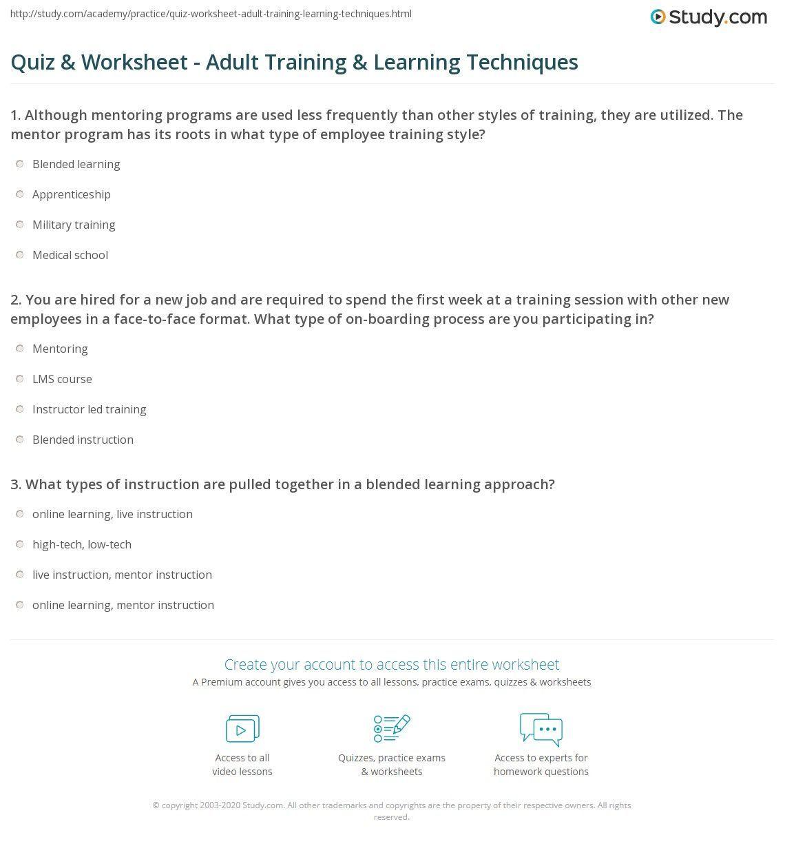 Swallowtail reccomend Learning styles and adult training