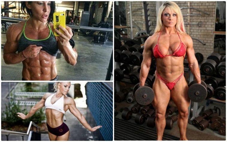 best of Hard female fitness muscled busty Body