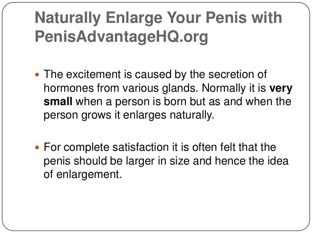 How ot enlarge your dick naturally