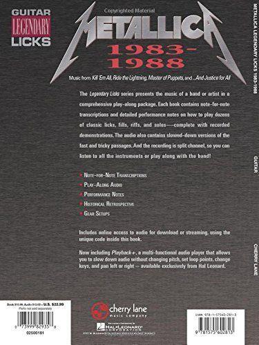 Redvine reccomend 1983 1988 guitar legendary legendary lick lick metallica