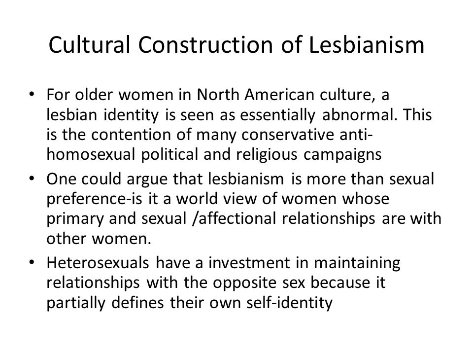 Constructing lesbian identity