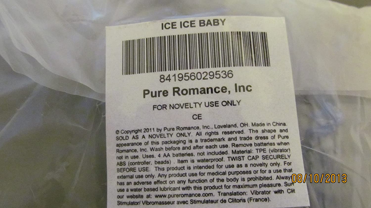 Juno reccomend Ice ice baby vibrator pureromance