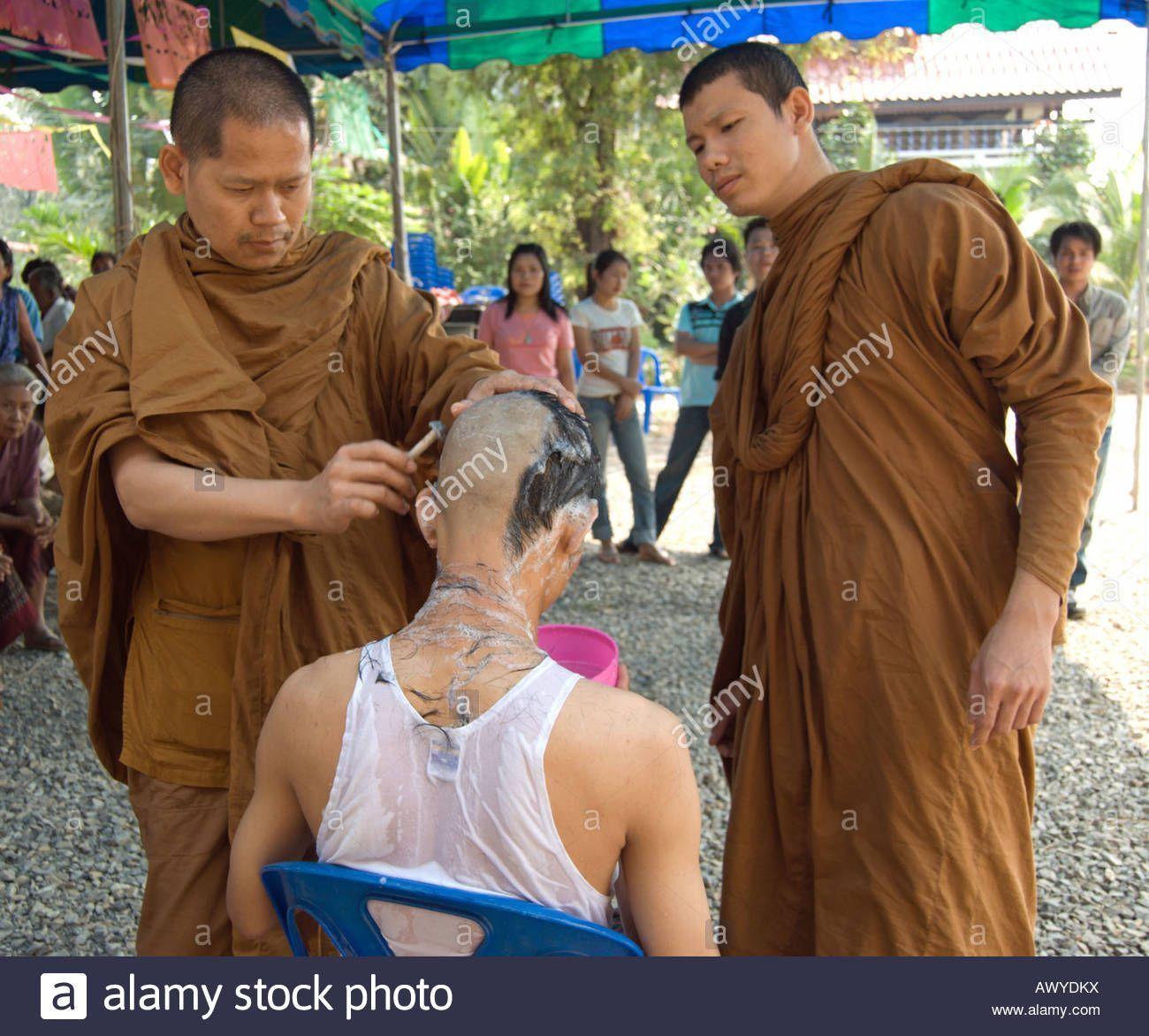 Monks shaved head