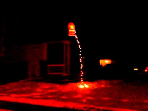 Santa pissing off roof