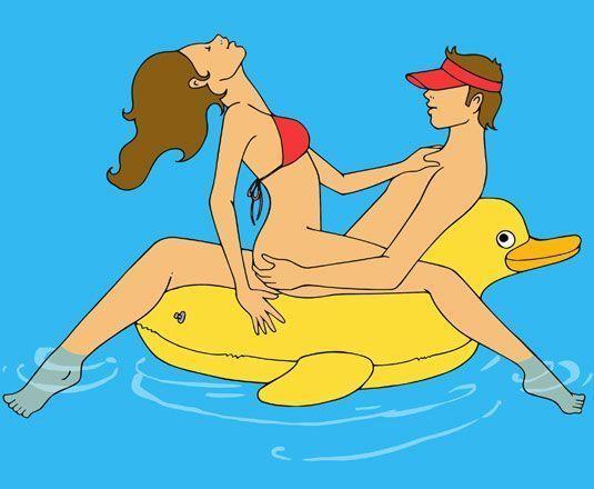 Sex position for the pool