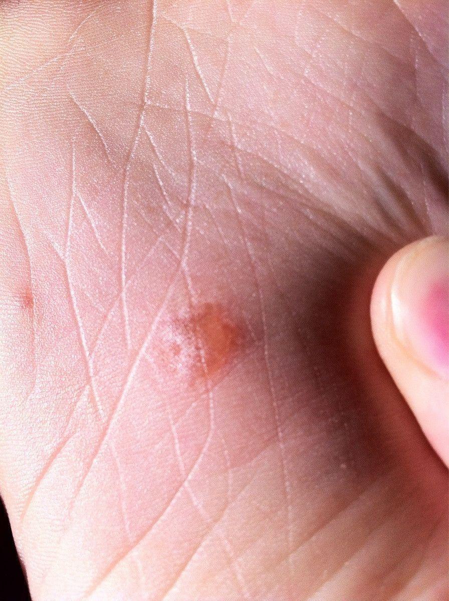Water blister on bottom of foot