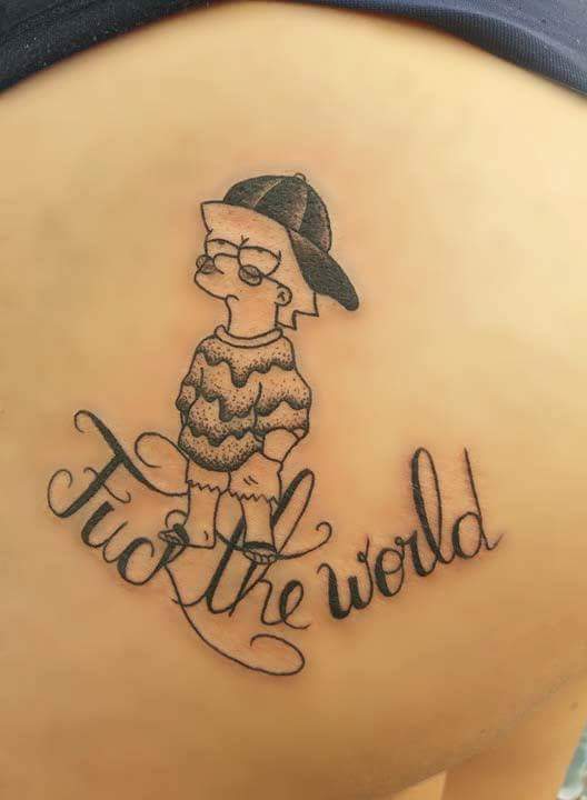 Fuck the world tatto