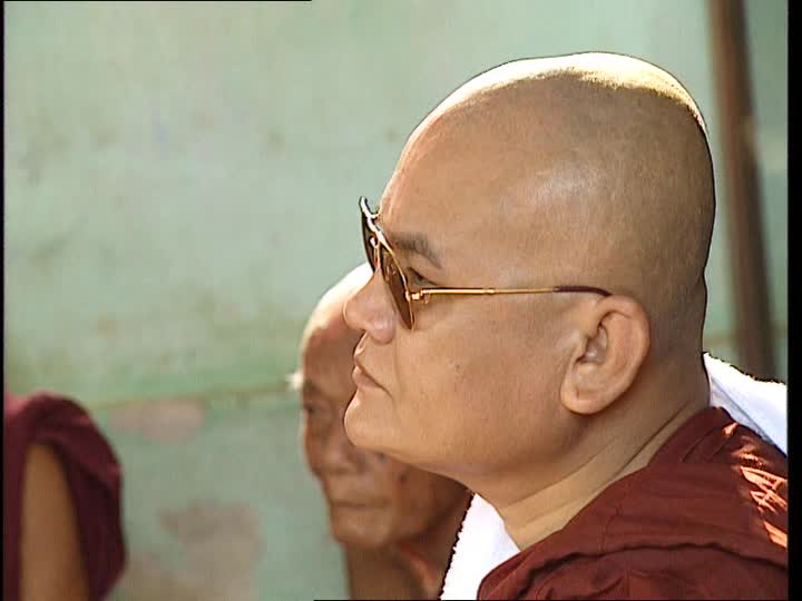 Monks shaved head