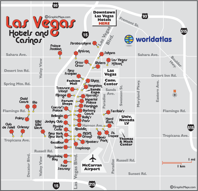 Red T. reccomend Downtown strip hotel locations vegas