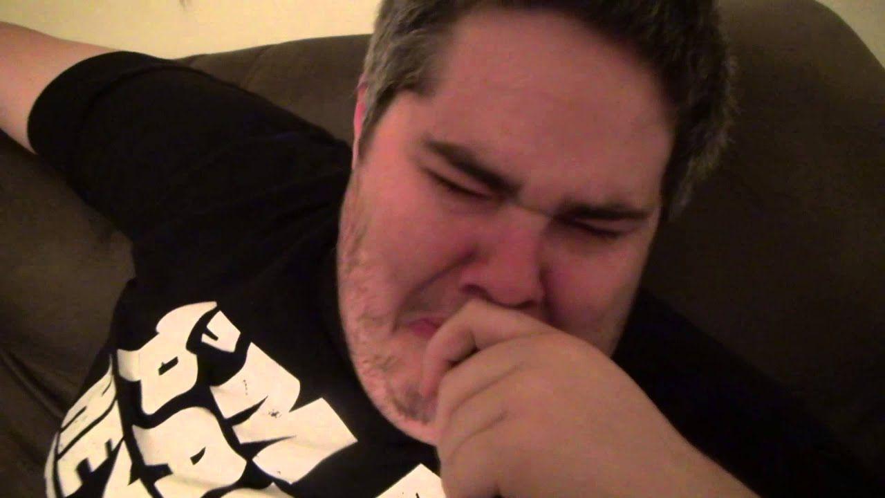 Fat man crying