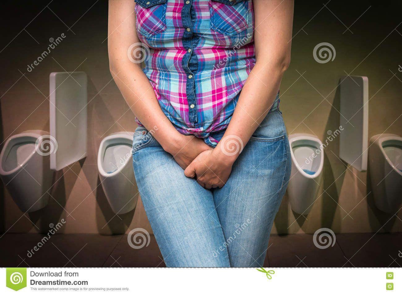 Hold pee bladder crotch