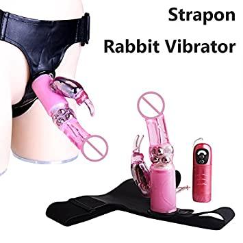Lesbian double rotating strap-ons