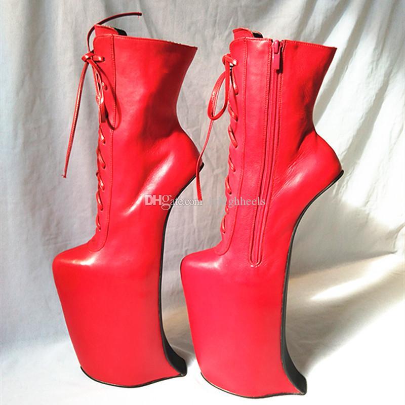 Ribbie reccomend Red leather boot sex